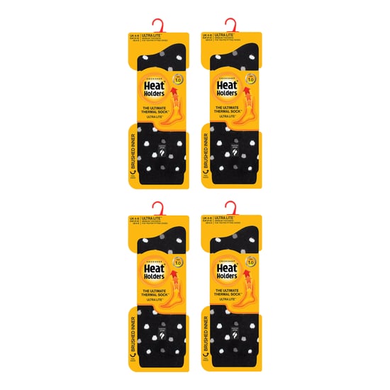 Heat Holders 4er-Pack Damen UltraLite leichte Thermosocken - Schwarz - Image 2