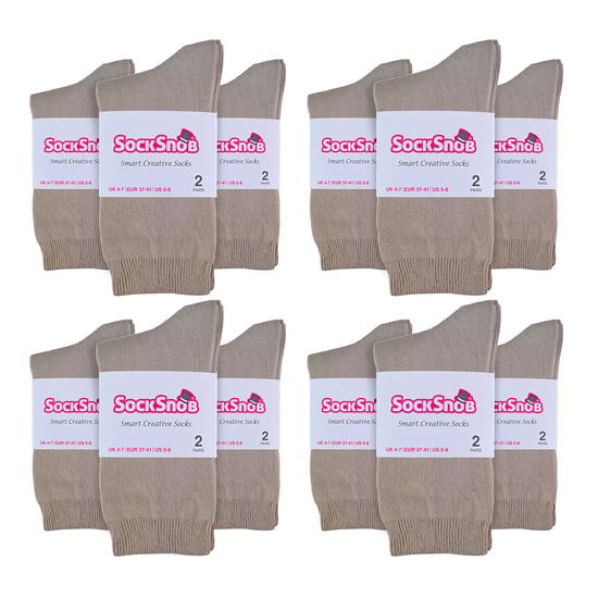 24 Paar Damen Einfarbige Baumwollreiche Kniestrümpfe - Image 2