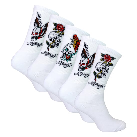 5 Paar Herren Crew Socken - Atmungsaktive, ausgefallene Musterocken - Image 1
