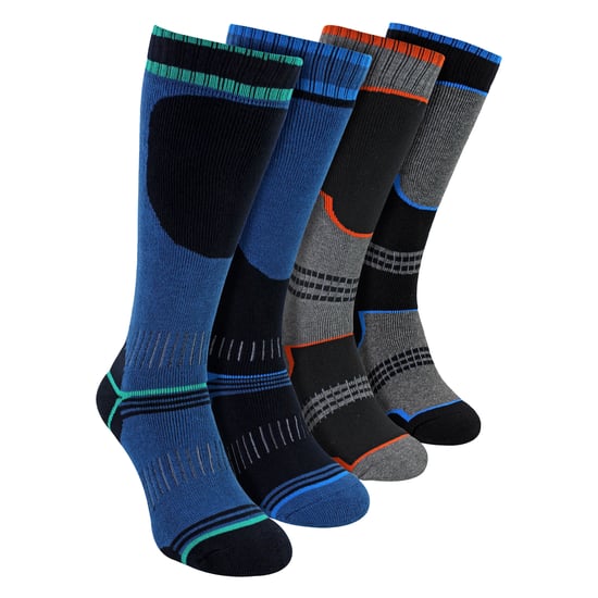 4er-Pack Jungen Thermo-Ski-Socken | Knielange Socken für Schneestiefel - Image 1