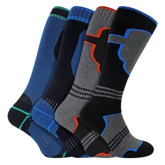4er-Pack Jungen Thermo-Ski-Socken | Knielange Socken für Schneestiefel - Image 3