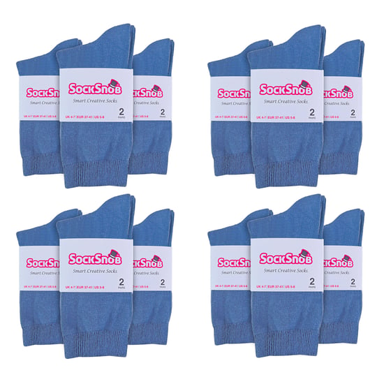 24 Paar Damen Unifarbene Baumwollreiche Kniestrümpfe - Image 2