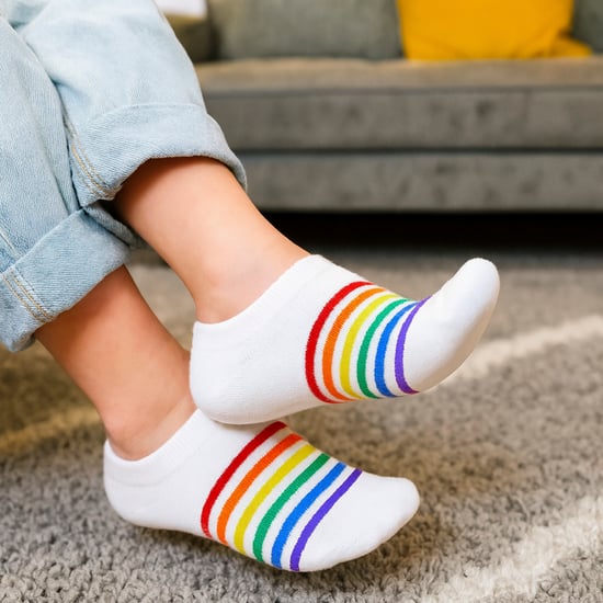 6er Pack Kinder Jungen Mädchen Regenbogen Trainer Baumwollsocken Bunte Streifen Socken - Image 4