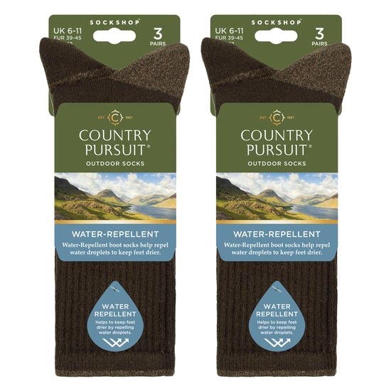 6 Paar Herren wasserabweisende mitteldicke Outdoorsocken für Wandern und Spaziergänge - Image 2
