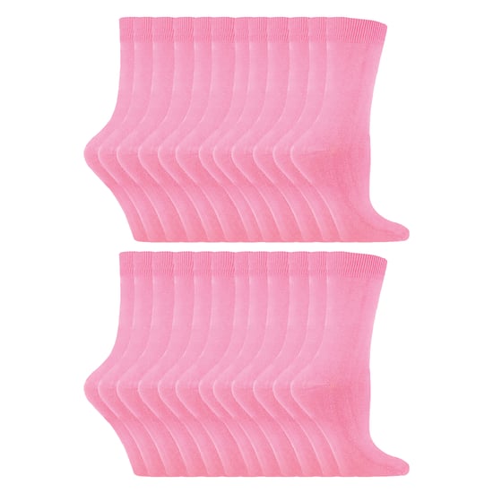 24 Paar Damen Einfarbige Baumwollreiche Kniestrümpfe - Image 1