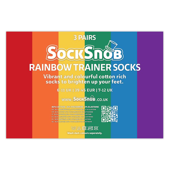 3er-Pack Herren Damen Regenbogen Sneaker Baumwollsocken Bunte gestreifte Socken - Image 2