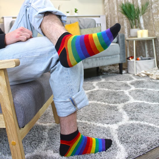 3er-Pack Herren Damen Regenbogen Sneaker Baumwollsocken Bunte gestreifte Socken - Image 3