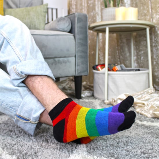 3er-Pack Herren Damen Regenbogen Sneaker Baumwollsocken Bunte gestreifte Socken - Image 5