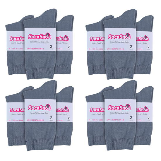 24 Paar Damen Einfarbige Baumwollreiche Kniestrümpfe - Image 2