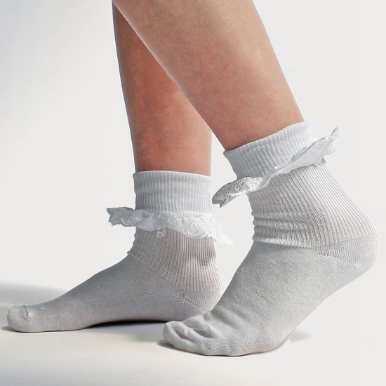 6er Pack Baby-Mädchen Weiße Weiche Rüschensocken mit Spitze - Image 4