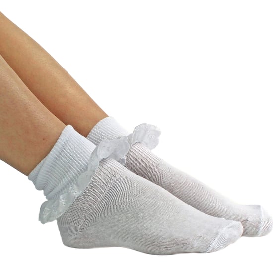 6er Pack Baby-Mädchen Weiße Weiche Rüschensocken mit Spitze - Image 5