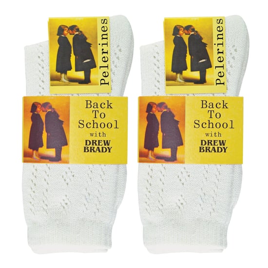 6 Paar weiche, baumwollreiche, knielange weiße Uniformsocken für Kinder zur Schule - Image 2