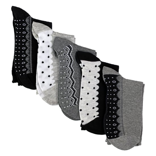 5 Paar Damen Fußbett-Socken mit Spitzeneffekt - Weiche, baumwollreiche Alltagssocken - Image 3