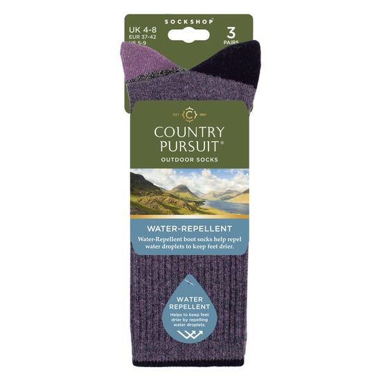 3 Paar Damen Wasserabweisende Mittelschwere Outdoor-Socken für Wandern & Spaziergänge - Image 2