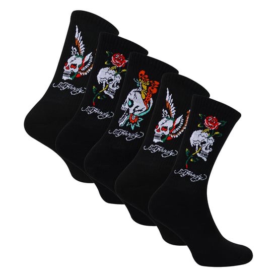 5 Paar Herren Crew Socken - Atmungsaktive, ausgefallene Muster-Socken - Image 1