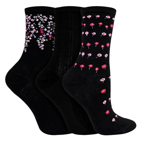 3 Paar Damen Socken mit Blumenmuster - Weiche Baumwollsocken für jeden Tag - Image 2