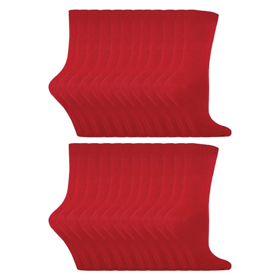 24 Paar Damen Einfarbige Baumwollreiche Kniestrümpfe - Image 1