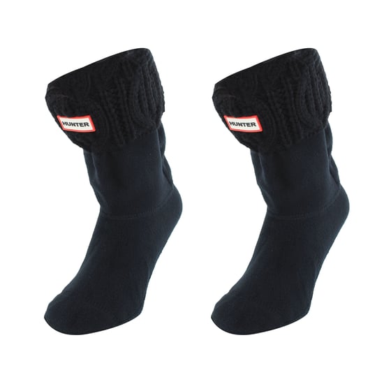Hunter Original Cable Black Short Boot Socks - Image 1