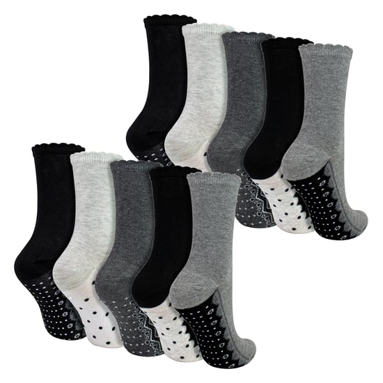 10 Paar Damen Socken mit Spitzen-Effekt - Weiche Baumwoll-Socken für den Alltag - Image 1