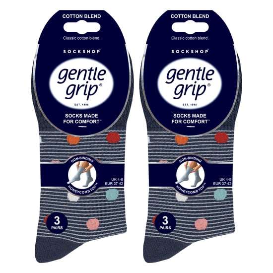 6er Pack Damen Nicht-Elastische Lockere Oberteile Muster Baumwollreiche Socken - Image 2