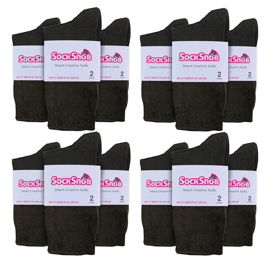 24 Paar Damen Einfarbige Baumwollreiche Kniestrümpfe - Image 2