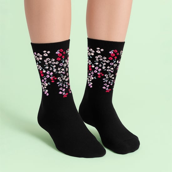 6 Paar Damen Socken mit floralem Muster - Weiche Baumwoll-Socken für jeden Tag - Image 4