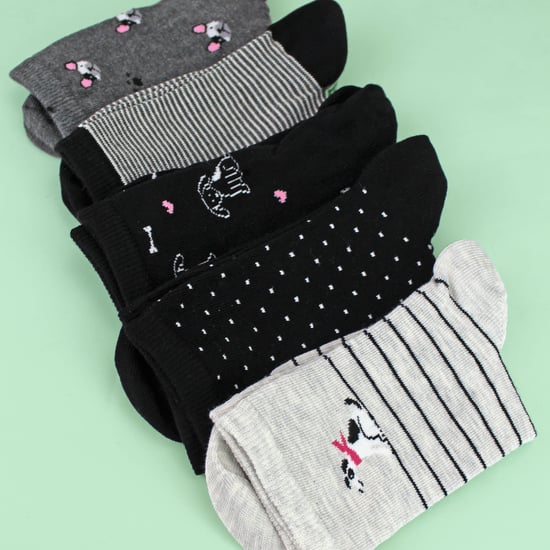 10 Paar Damen Socken mit Hunde-Muster - Weiche Baumwollmischung Socken mit lustigem Hundedesign - Image 5