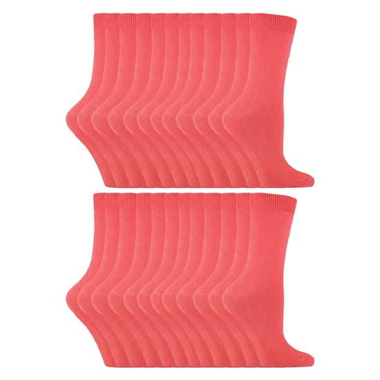 24 Paar Damen Einfarbige Baumwollreiche Kniestrümpfe - Image 1