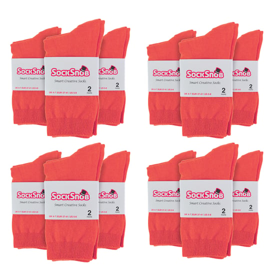 24 Paar Damen Einfarbige Baumwollreiche Kniestrümpfe - Image 2