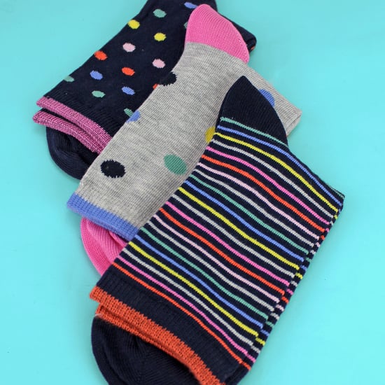 3 Paar Damen Socken mit Punkten und Streifen – Weiche, baumwollreiche Alltags-Socken - Image 5