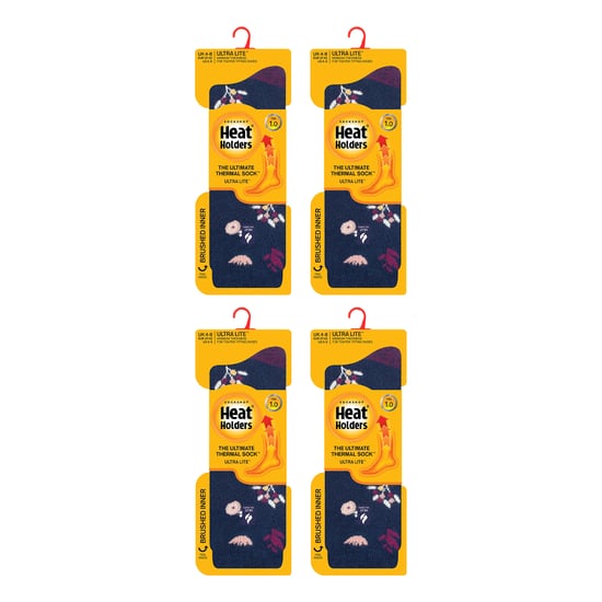 Heat Holders 4 Paar Damen UltraLite leichte Thermosocken - Marineblau - Image 2