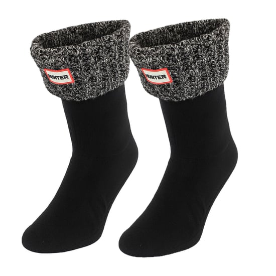 Hunter Original Waffle Shorts Schwarz/Grau Stiefelsocken - Image 1