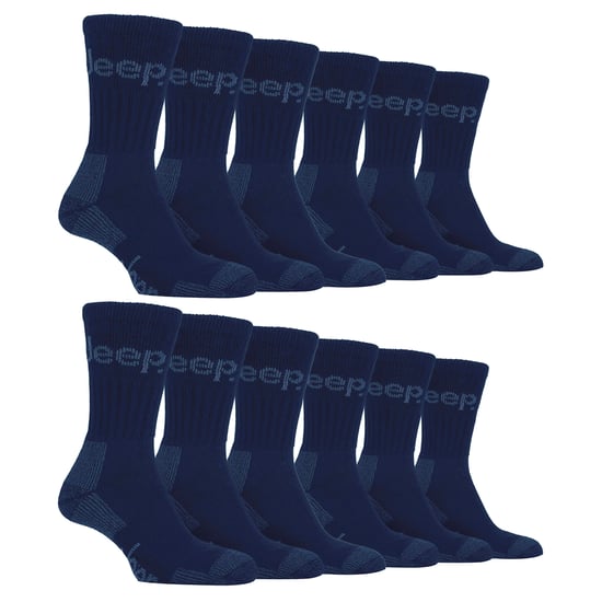 12 Paare Herren Luxus Gepolsterte Baumwoll Wander-Socken - Image 1