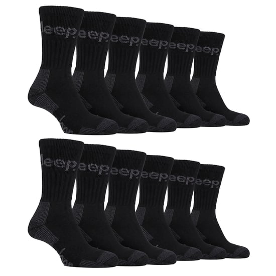 12 Paare Herren Luxus Gepolstertes Baumwoll-Wandersocken - Image 1