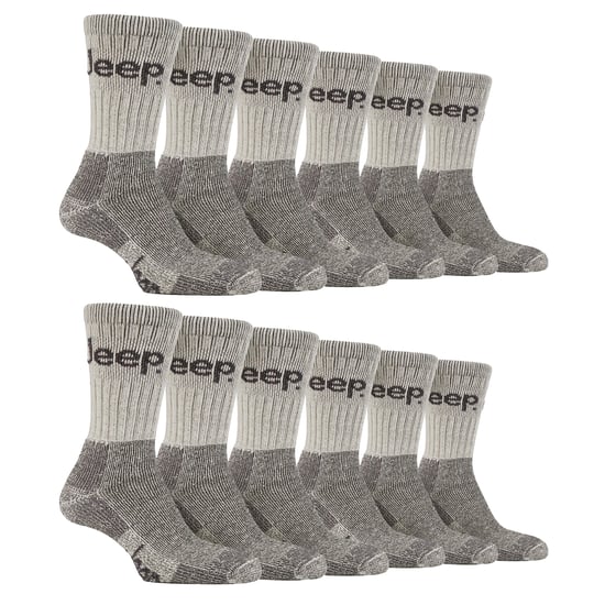12 Paar Herren Luxuriöse Gepolsterte Baumwoll-Wandersocken - Image 1