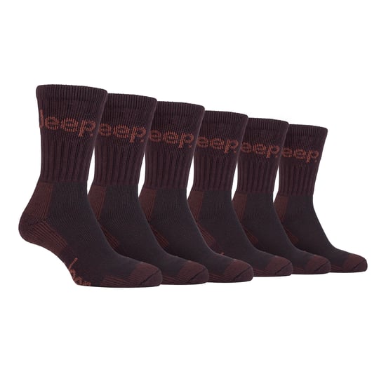 6 Paar Herren Luxus gepolsterte Baumwoll-Wander-Socken - Image 1