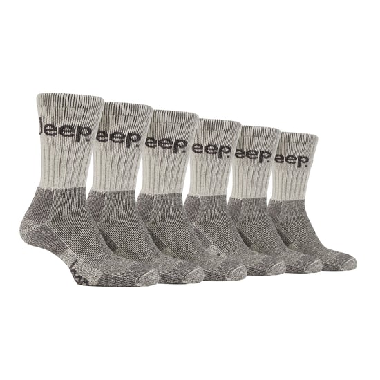6 Paar Herren Luxuriöse Gepolsterte Baumwoll-Wandersocken - Image 1