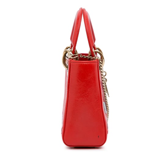 Dior Pre-owned Lady Dior Mini Tasche, bestickt - Rot - Image 4