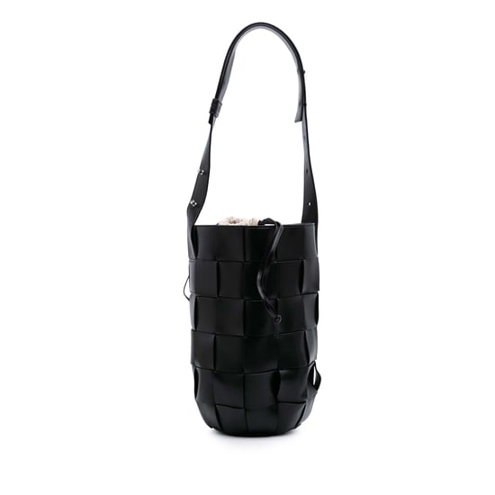 Tasche Eimer Geflecht-Leder Tasche - Image 1