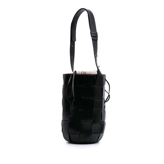 Tasche Eimer Geflecht-Leder Tasche - Image 2