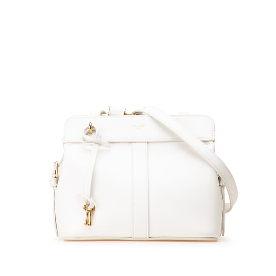 Weiße Leder Schultertasche - Image 1