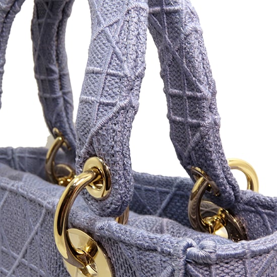 Dior Caro Mini Tasche Lila Canvas - Image 5