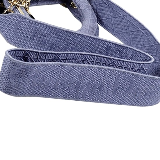 Dior Caro Mini Tasche Lila Canvas - Image 6