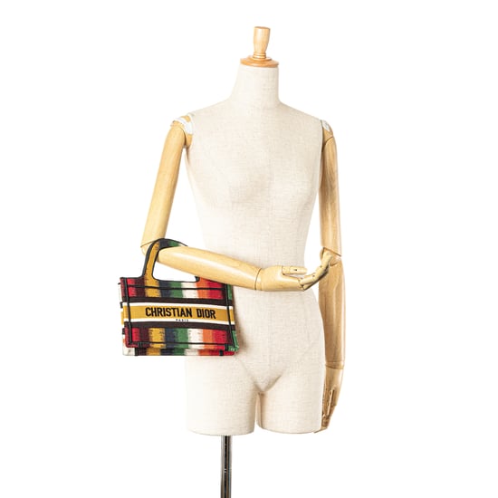 Dior Buch Tote Mehrfarbig Gestreift - Image 1