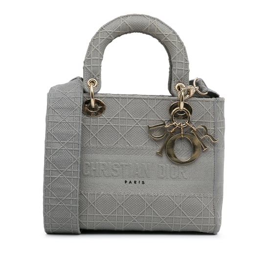 Dior Caro Mini Tasche Graues Präge-Canvas - Image 1