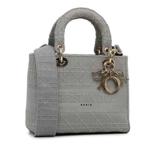 Dior Caro Mini Tasche Graues Präge-Canvas - Image 2