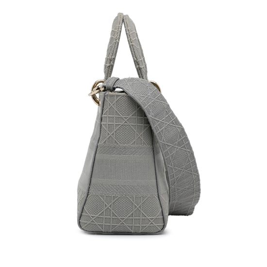 Dior Caro Mini Tasche Graues Präge-Canvas - Image 3