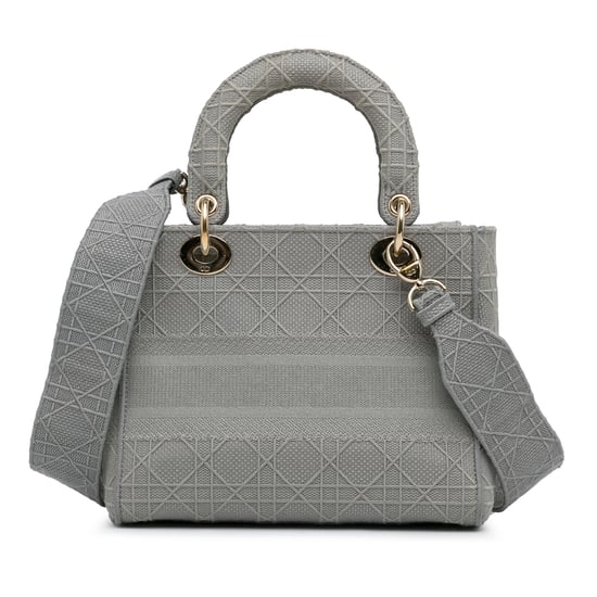 Dior Caro Mini Tasche Graues Präge-Canvas - Image 4