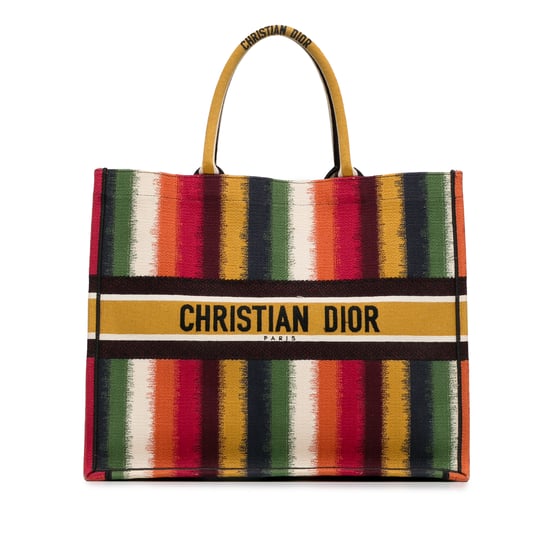 Buch Tote Gestreifte Canvas-Tasche - Image 1
