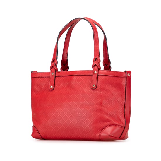 Tote Bag mit Ledergriffen Rot - Image 2